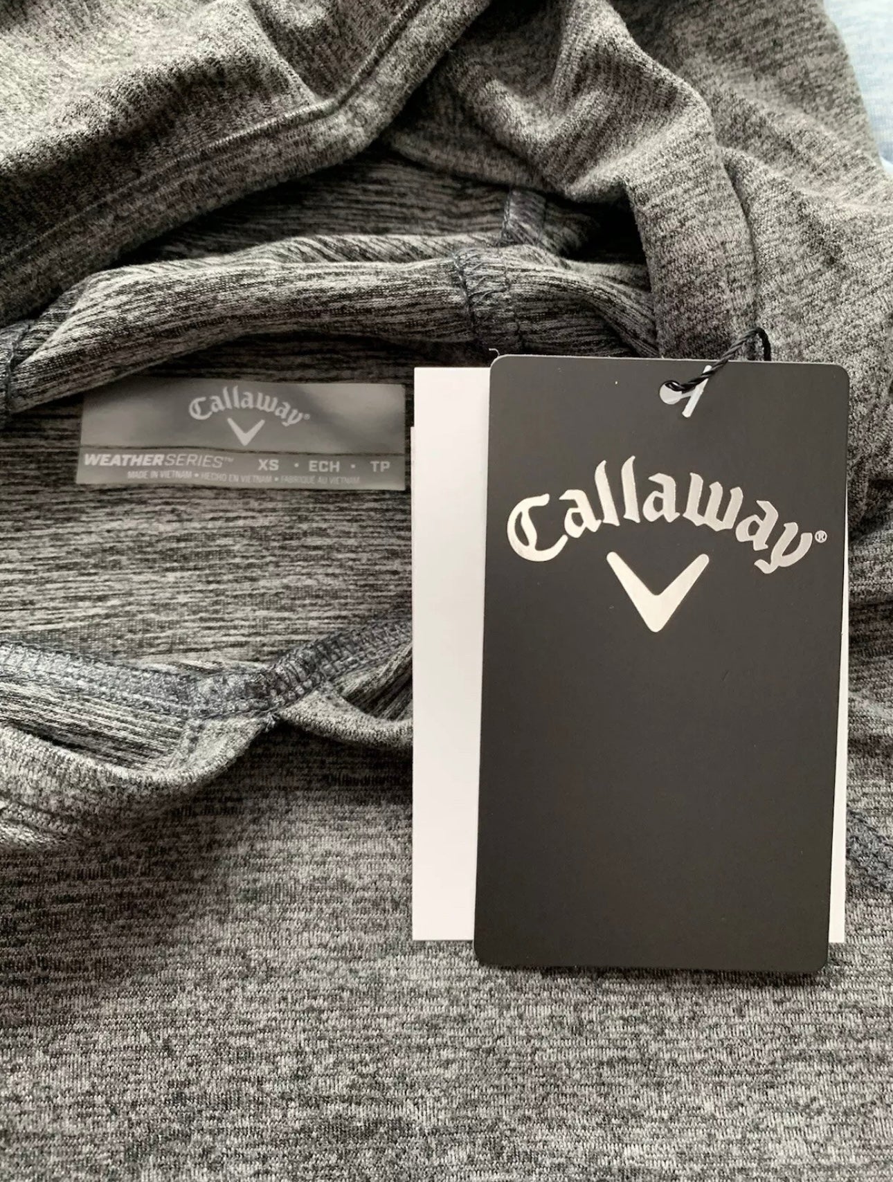 Callaway OTH Long Sleeve Hooded Top Colour Black Heather Size XS