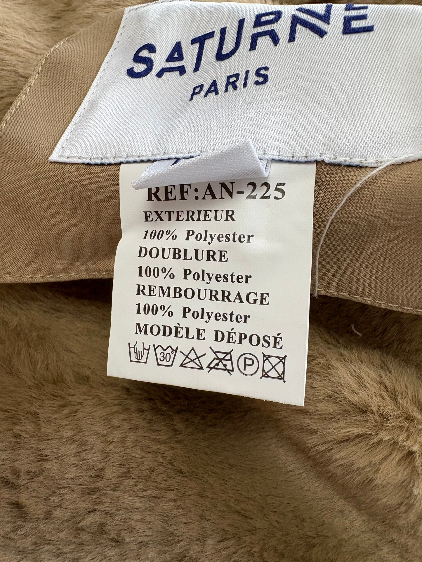 Saturne Reversible faux Fur Lined Jacket Colour Beige Size L