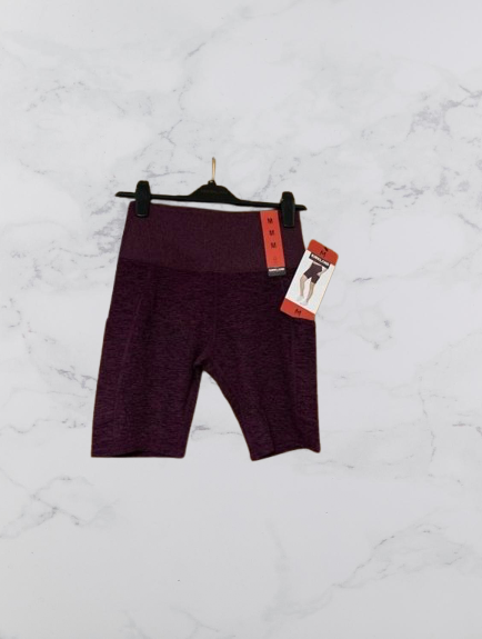 Kirkland Signature Ladies Brushed Bike Shorts Colour Burgundy Marl Size Medium