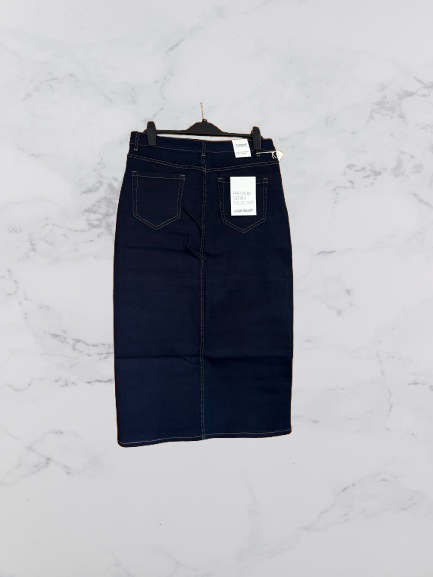 G-Smack Long Denim Skirt Colour Dark Denim Size 16