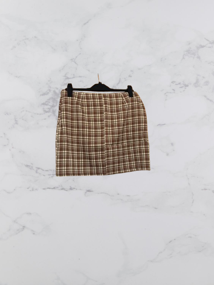 Daisy Street Lace Up Mini Skirt Colour Brown/ Cream Size 12
