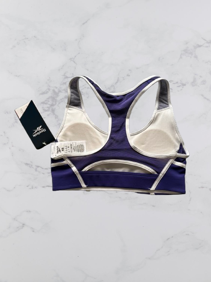 Reebok Lux Racerback Sports Bra Colour Purple Size 4-6
