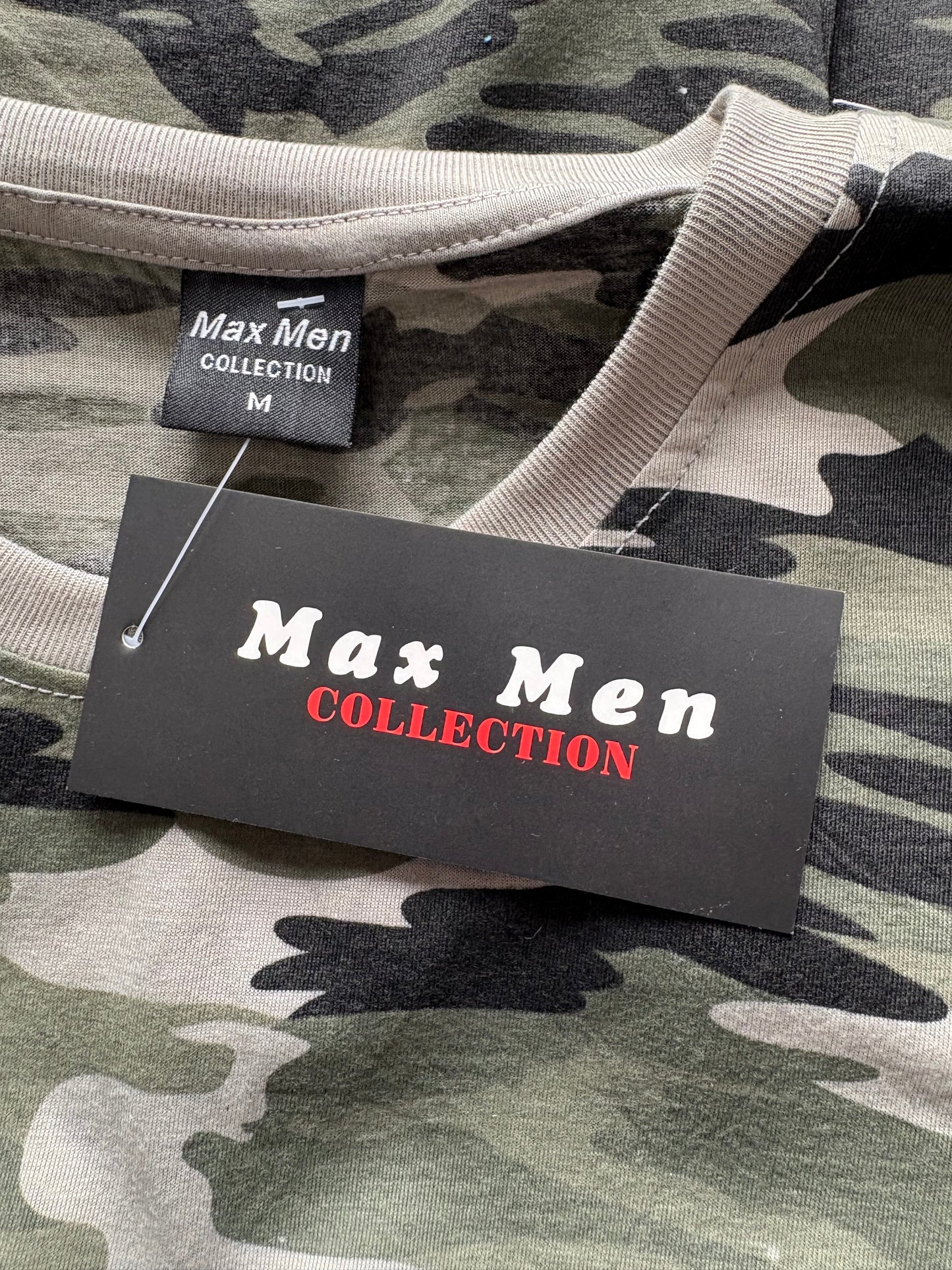 Max Men Collection Short Sleeve Camo T-Shirt Colour Khaki Camo Size M