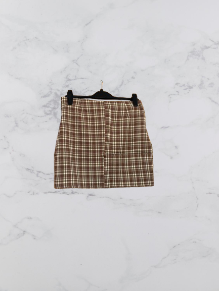 Daisy Street Lace Up Mini Skirt Colour Brown/ Cream Size 10