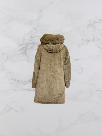 Saturne Reversible faux Fur Lined Jacket Colour Beige Size L