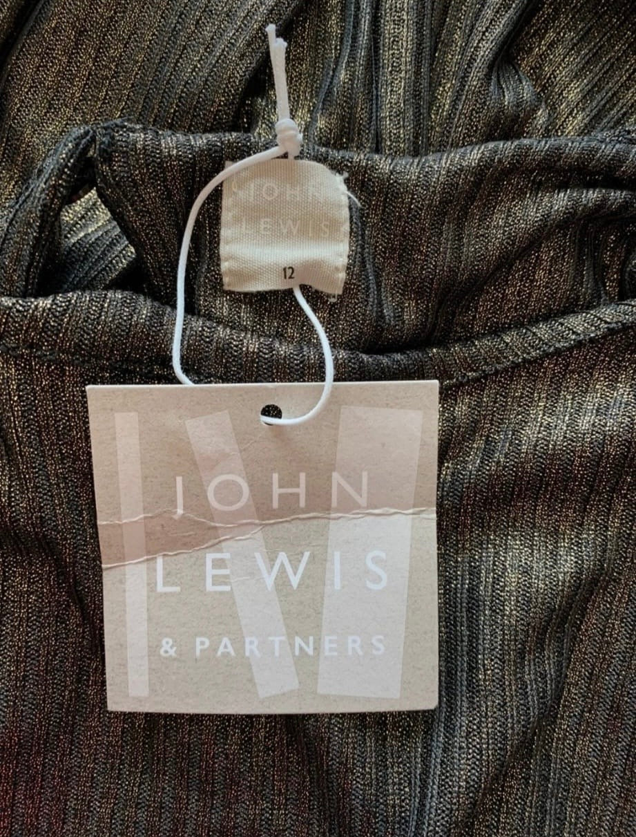 John Lewis Gold Sparkly short sleeve Jumpsuit Colour Gold Size 12 Years