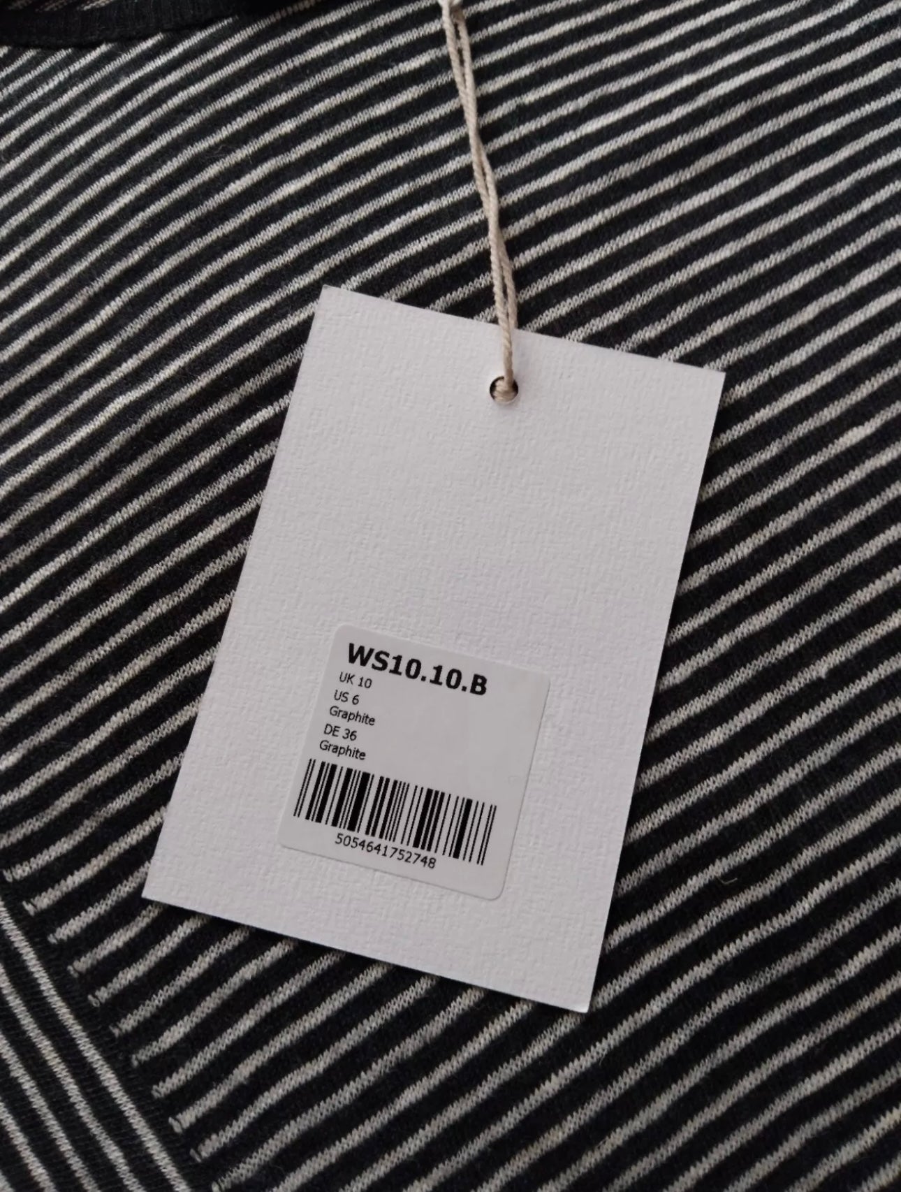 Wrap London Linen Long Sleeve Top Colour Graphite Size 10