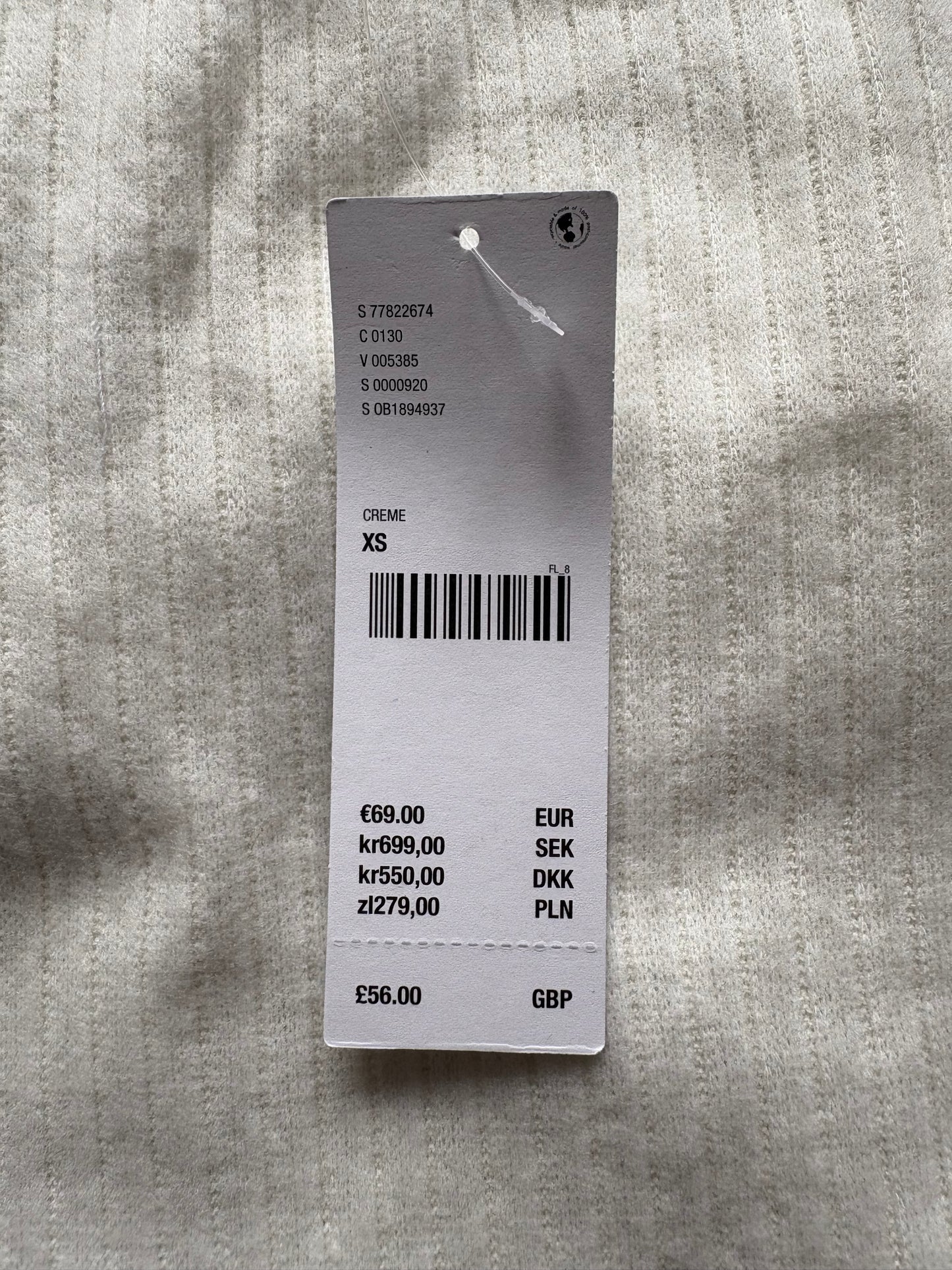 Urban Outfitters Silence + Noise Cookie Cosy Midi Dress Colour Cream Size XS