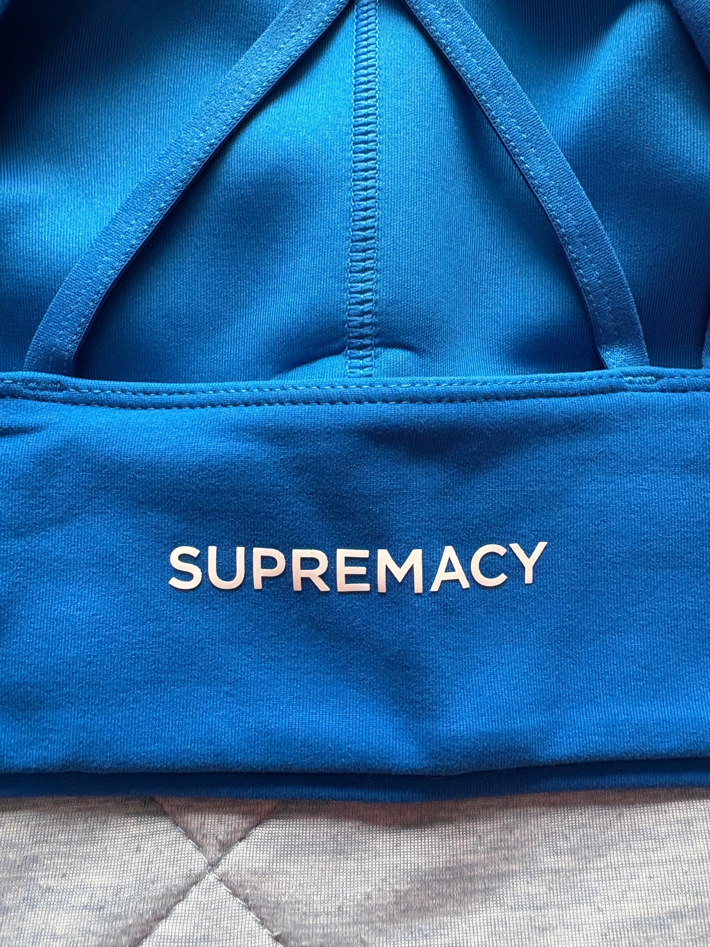 Supremacy Peak Longline Bra Top Colour Blue Size L
