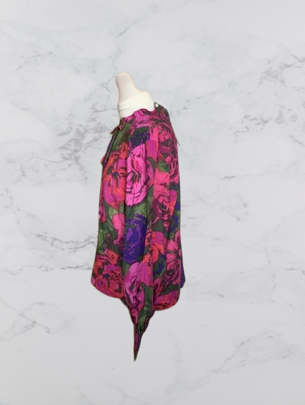 b.young Byibine Smock Blouse Colour Fuchsia Red Mix Size 14