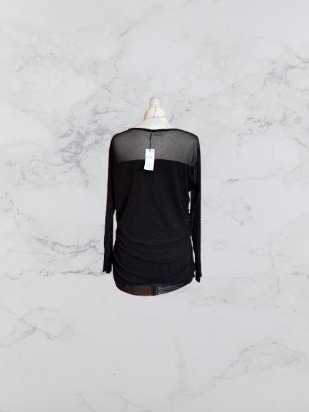 Yours Clothing London Long Sleeve Top Colour Black Size 20