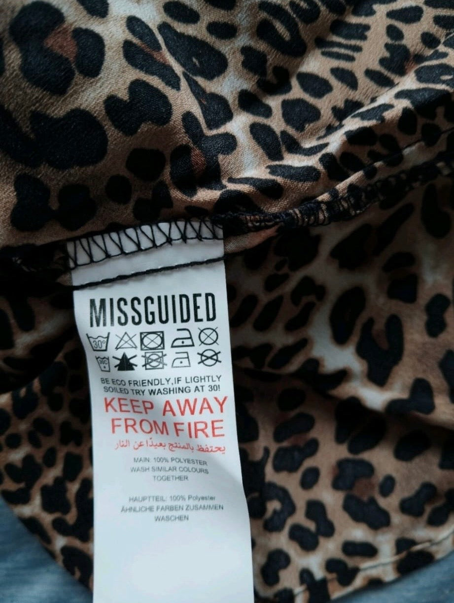 Missguided Animal Print Mini Skirt Colour Leopard Size 6