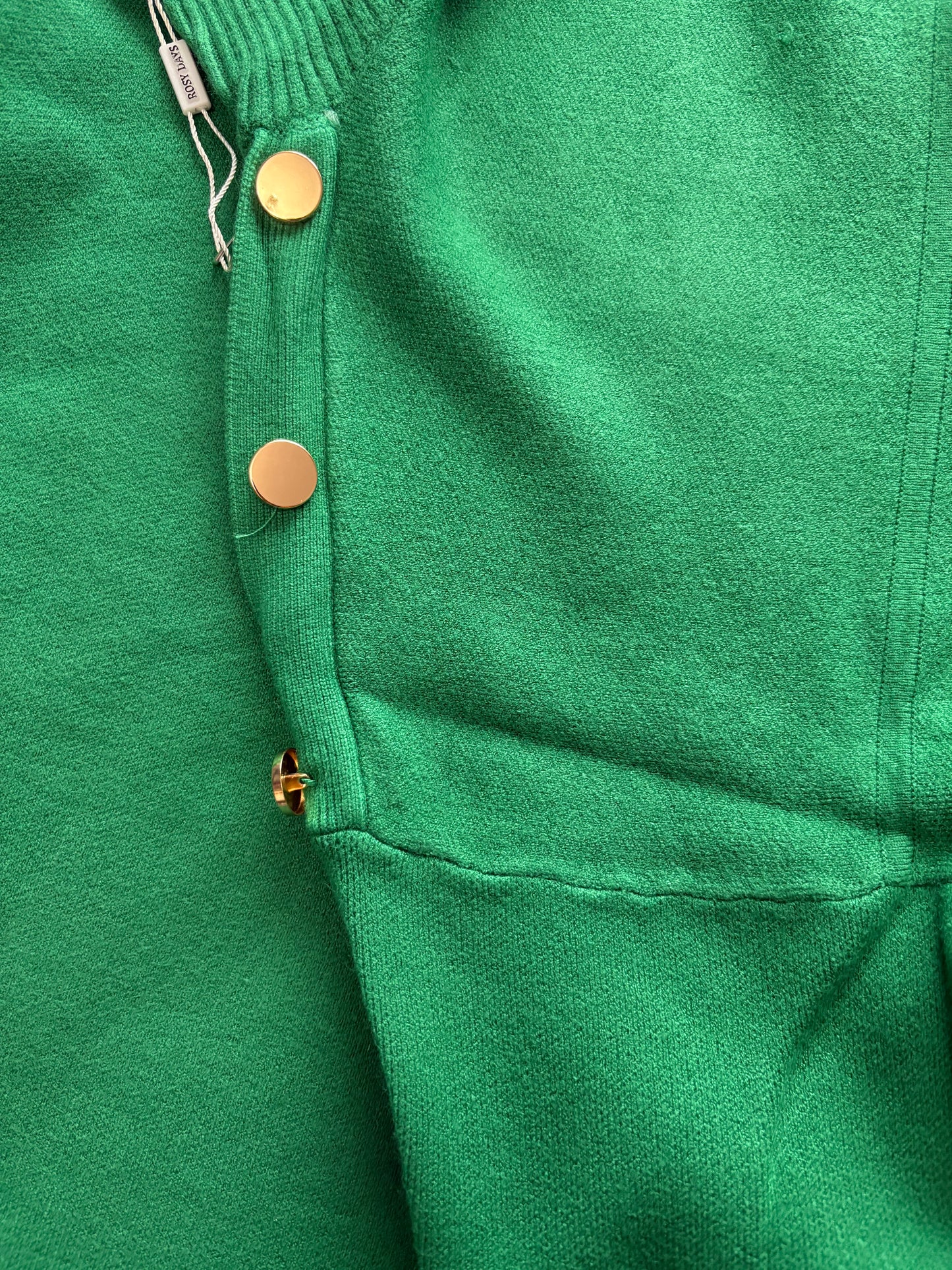 Rosy Days Roll Neck Jumper Dress Colour Green One Size 12-22