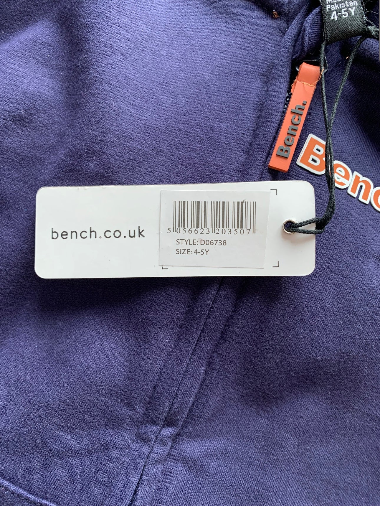 Bench Hooded Tracksuit Colour Navy Size 4-5 Years