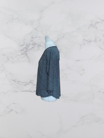 Wrap London Linen Long Sleeve Top Colour Graphite Size 10