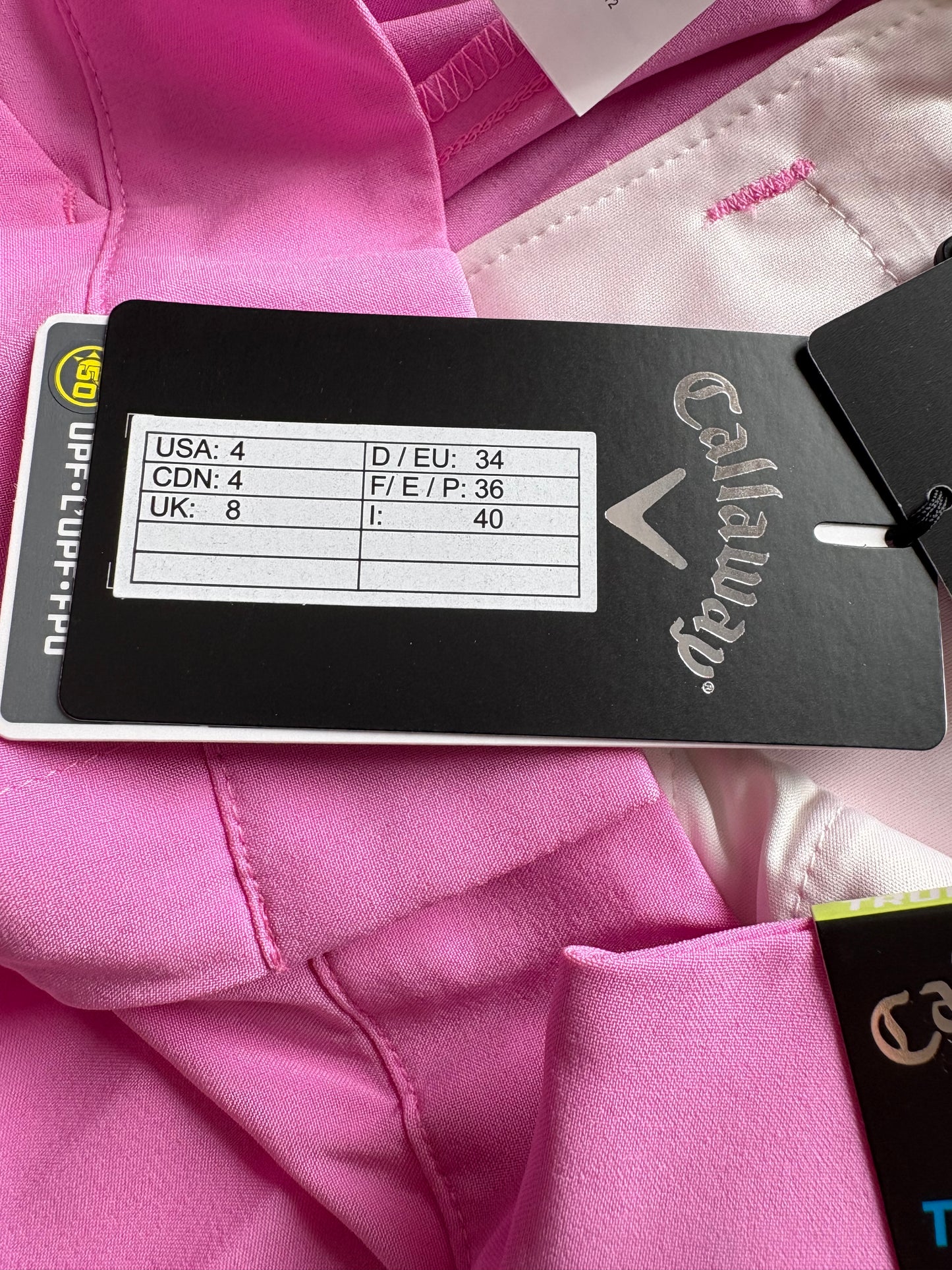 Callaway Truesculpt 4 Shorts Size 8 Colour Pink Sunset