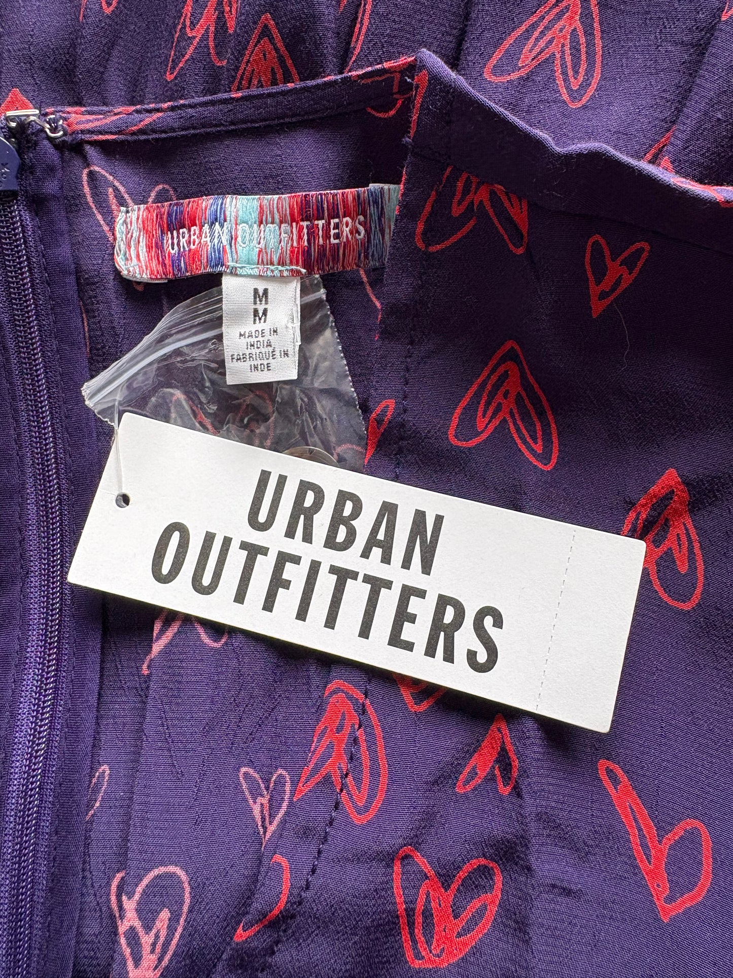 Urban Outfitters Juliette Romper Playsuit Colour Navy/Red Size M