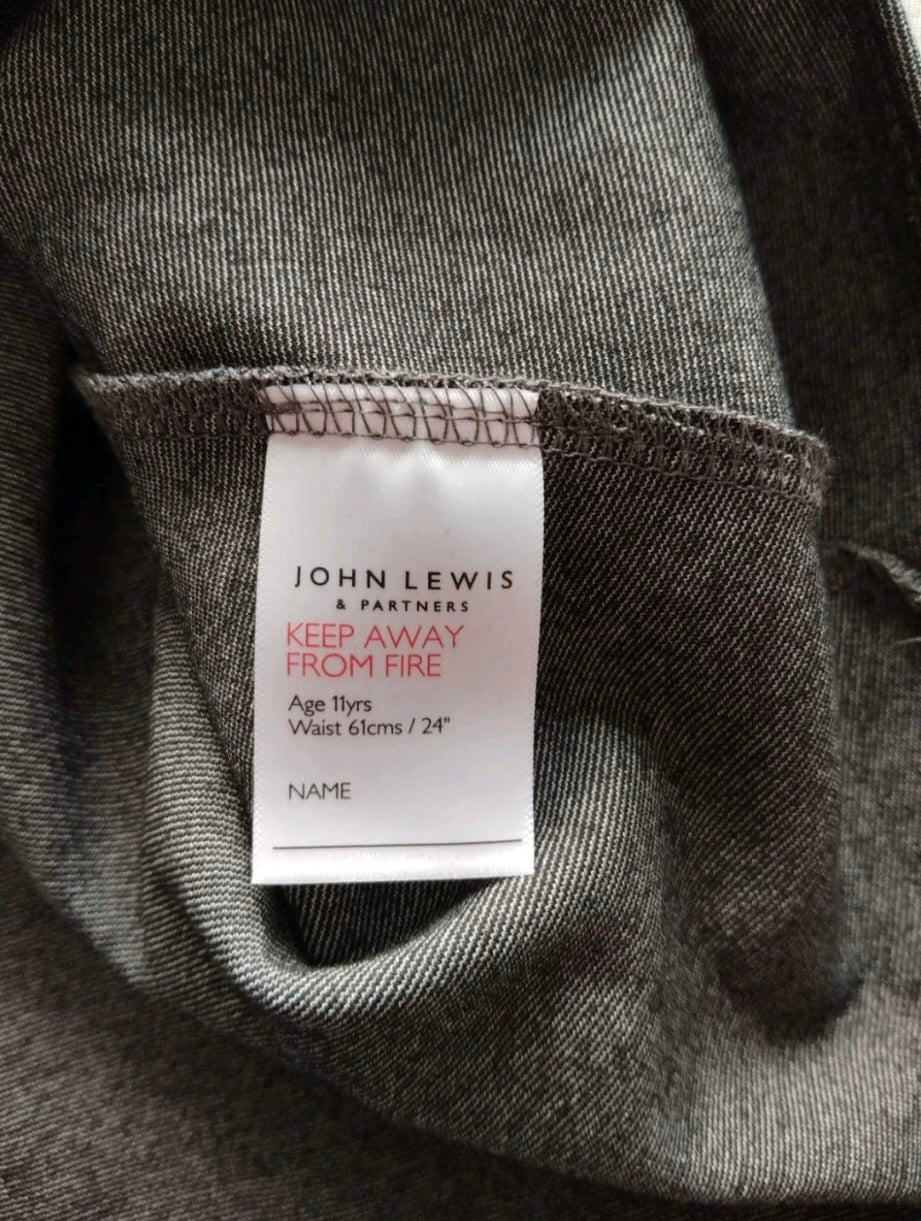 John Lewis Jersey Panel Pleated Skirt Colour Grey Size 11 Years
