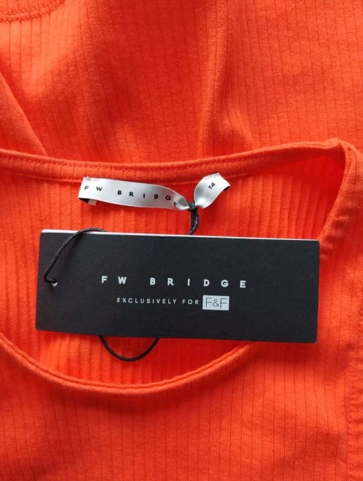 F&F F W Bridge vest top Colour Orange Size 14