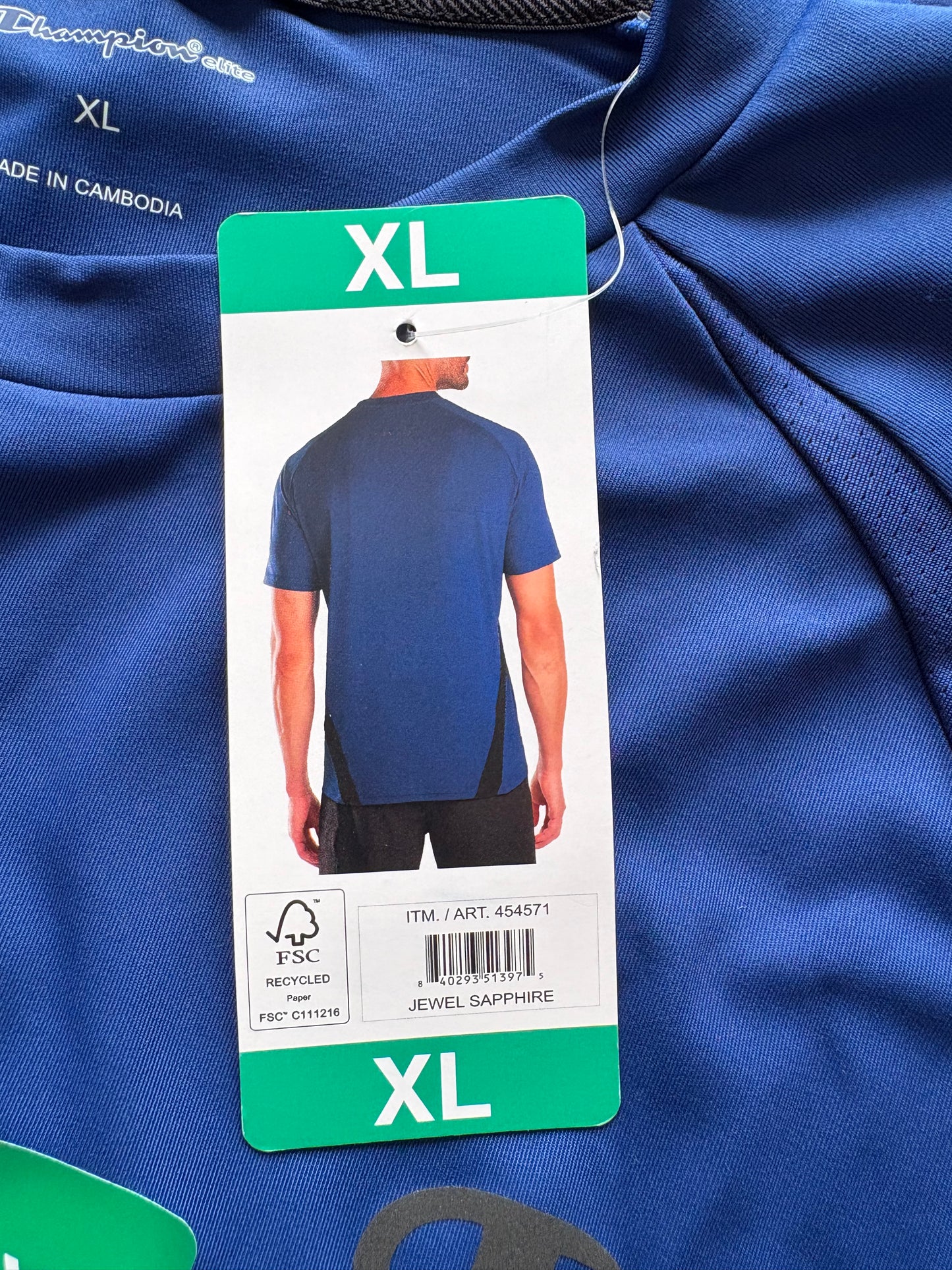 Champion Short Sleeve T-Shirt Colour Navy Size XL