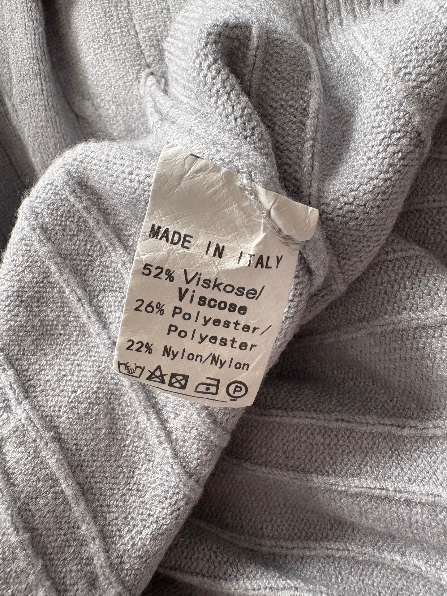 Made In Italy N&L Knitted Jumper Dress Colour Grey One Size 10-18