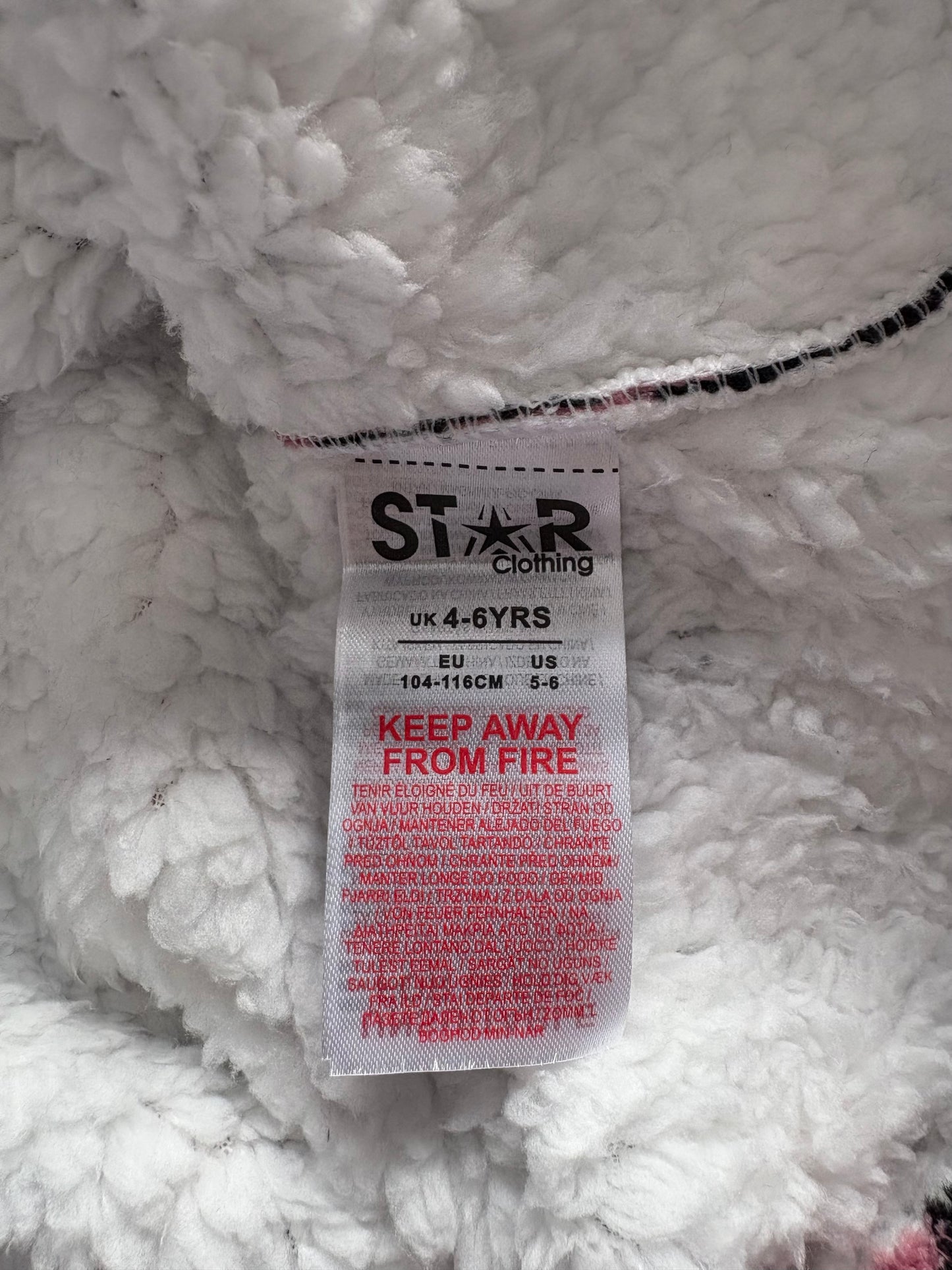 Star Fleecy Hooded Snuggle Hoodie Colour Pink Leopard Size 4-6 Years