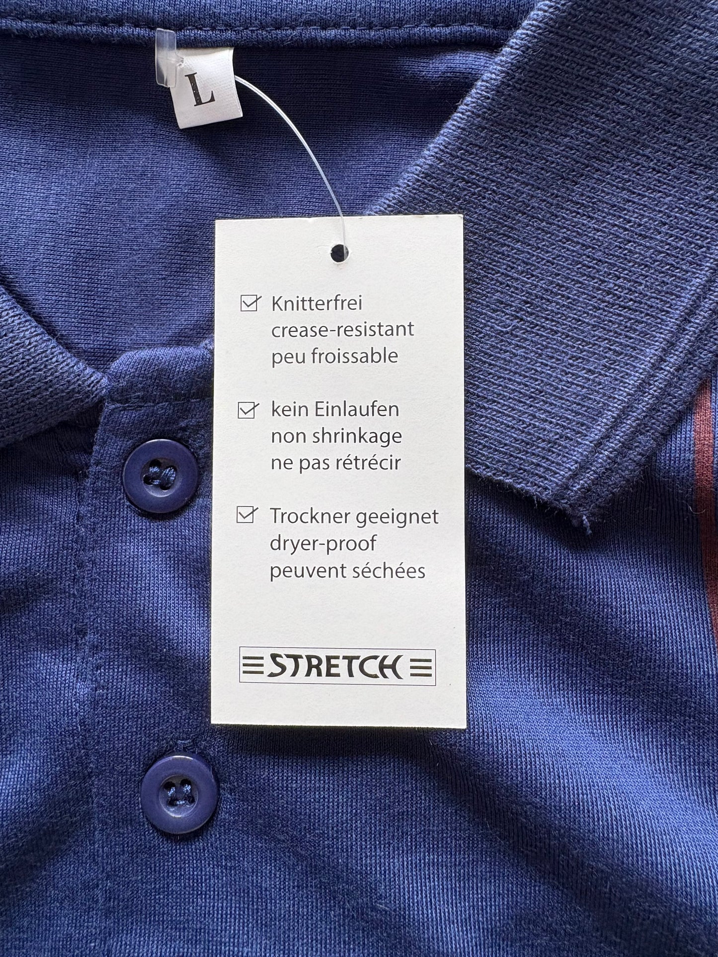 Be Lucky Short Sleeve Polo Shirt Colour Navy Size L