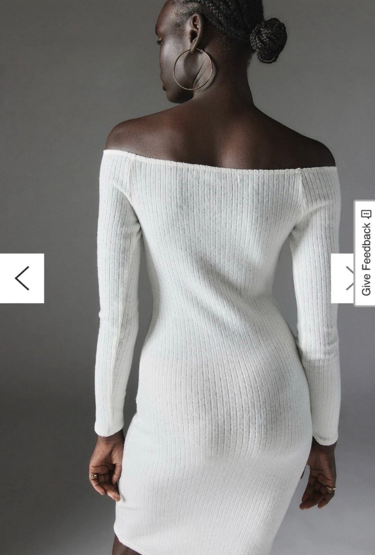 Urban Outfitters Silence + Noise Cookie Cosy Midi Dress Colour Cream Size XXS