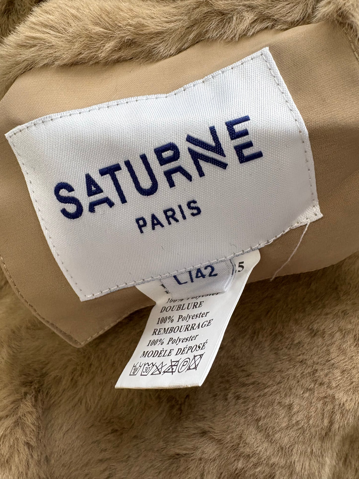 Saturne Reversible faux Fur Lined Jacket Colour Beige Size L