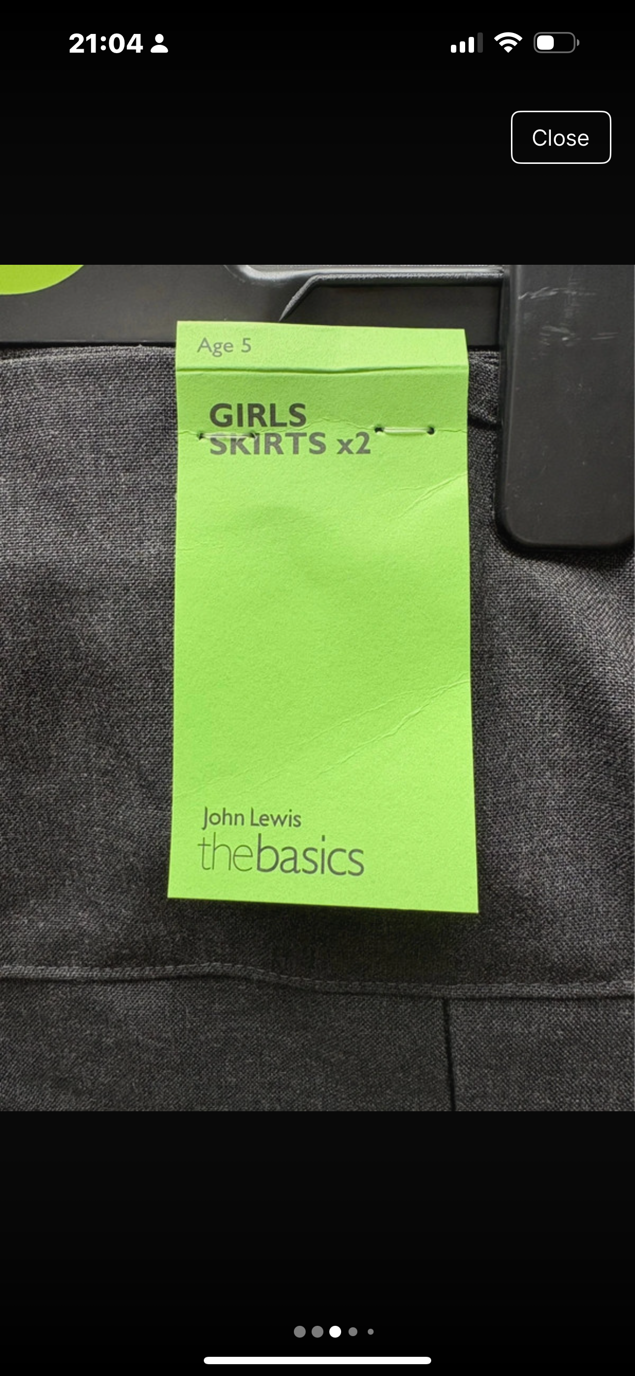 John Lewis 2 Pack The Basics Skirts Colour Grey Size 5 Years