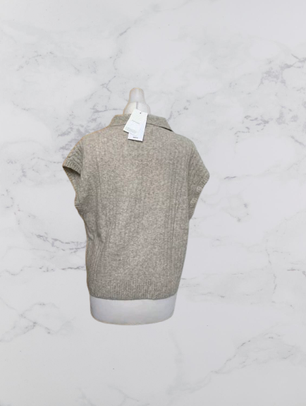 Mango Knitted polo-neck gilet Colour Beige Size S