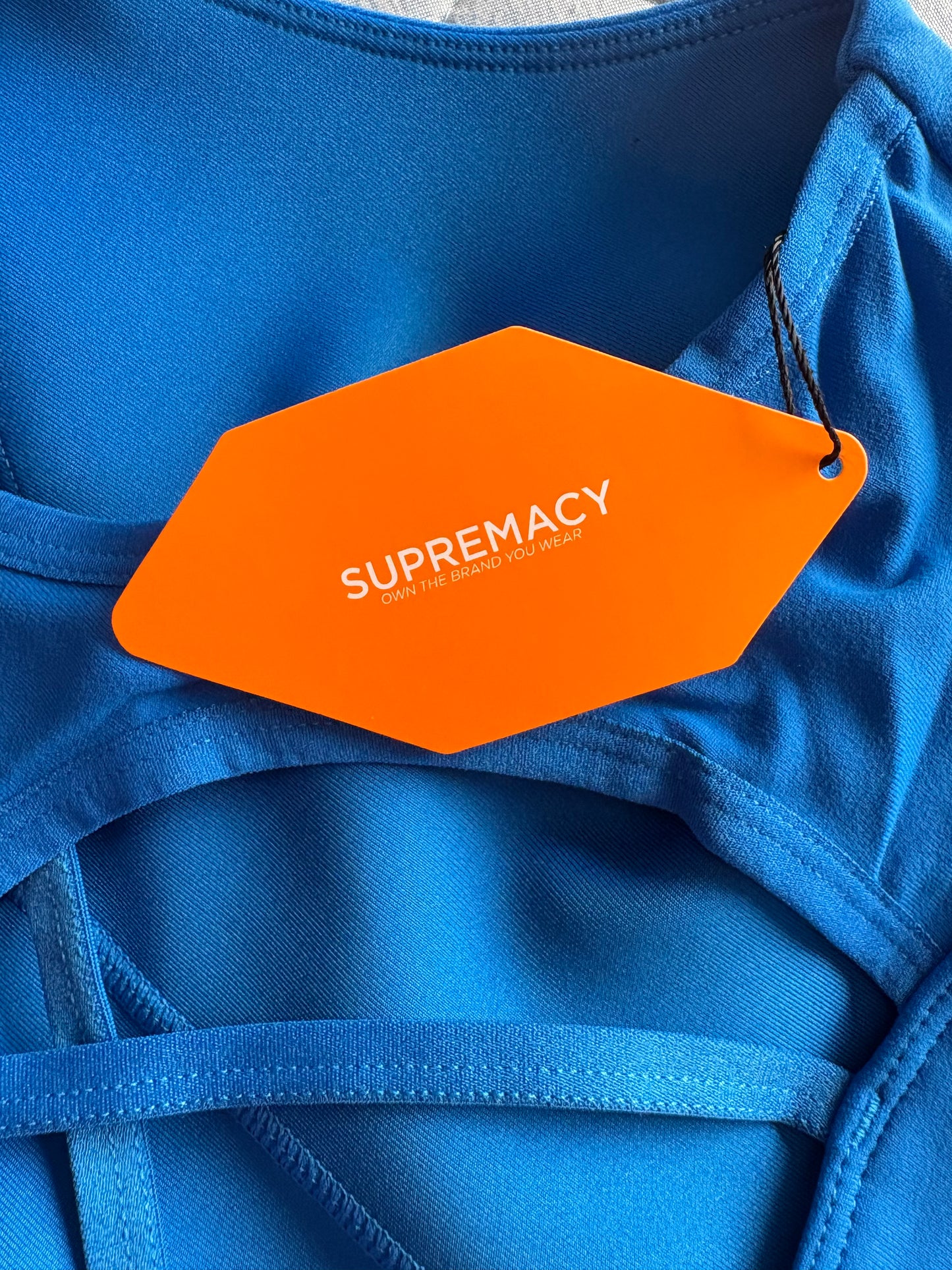 Supremacy Peak Longline Bra Top Colour Blue Size L