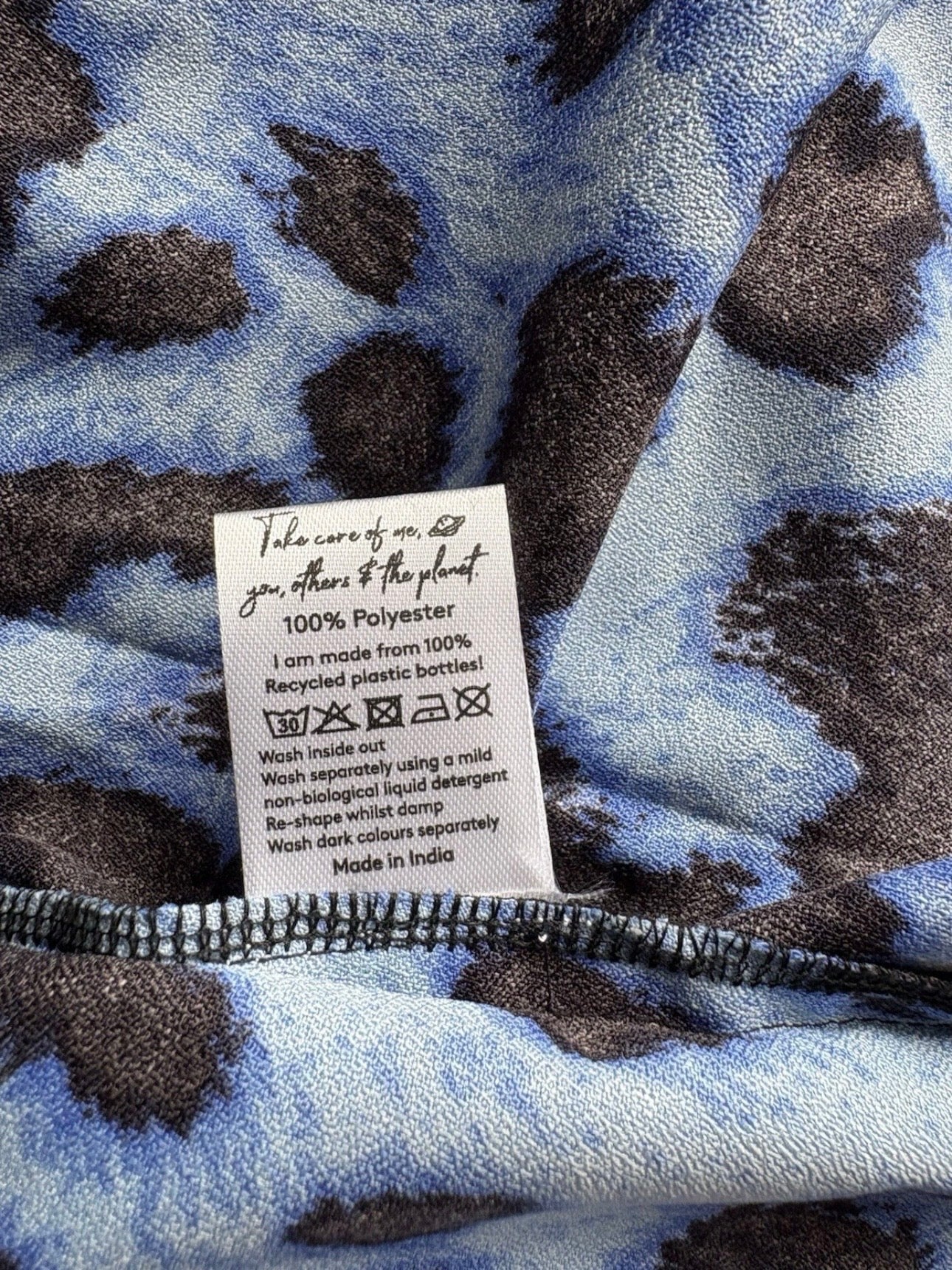 Dancing Leopard Kyla Leopard Sleeveless Wrap Dress Colour Blue/Black Size 10