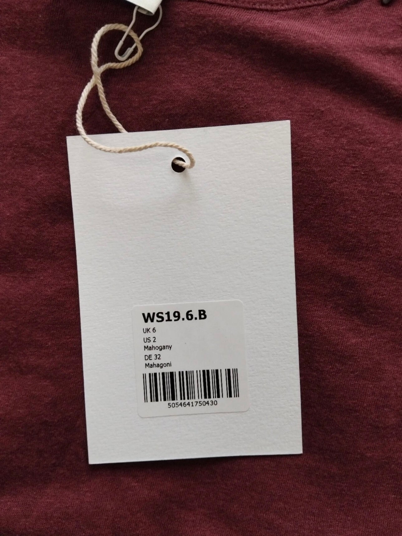 Wrap London Linen Blend Long Sleeve Top Colour Mahogany Size 6