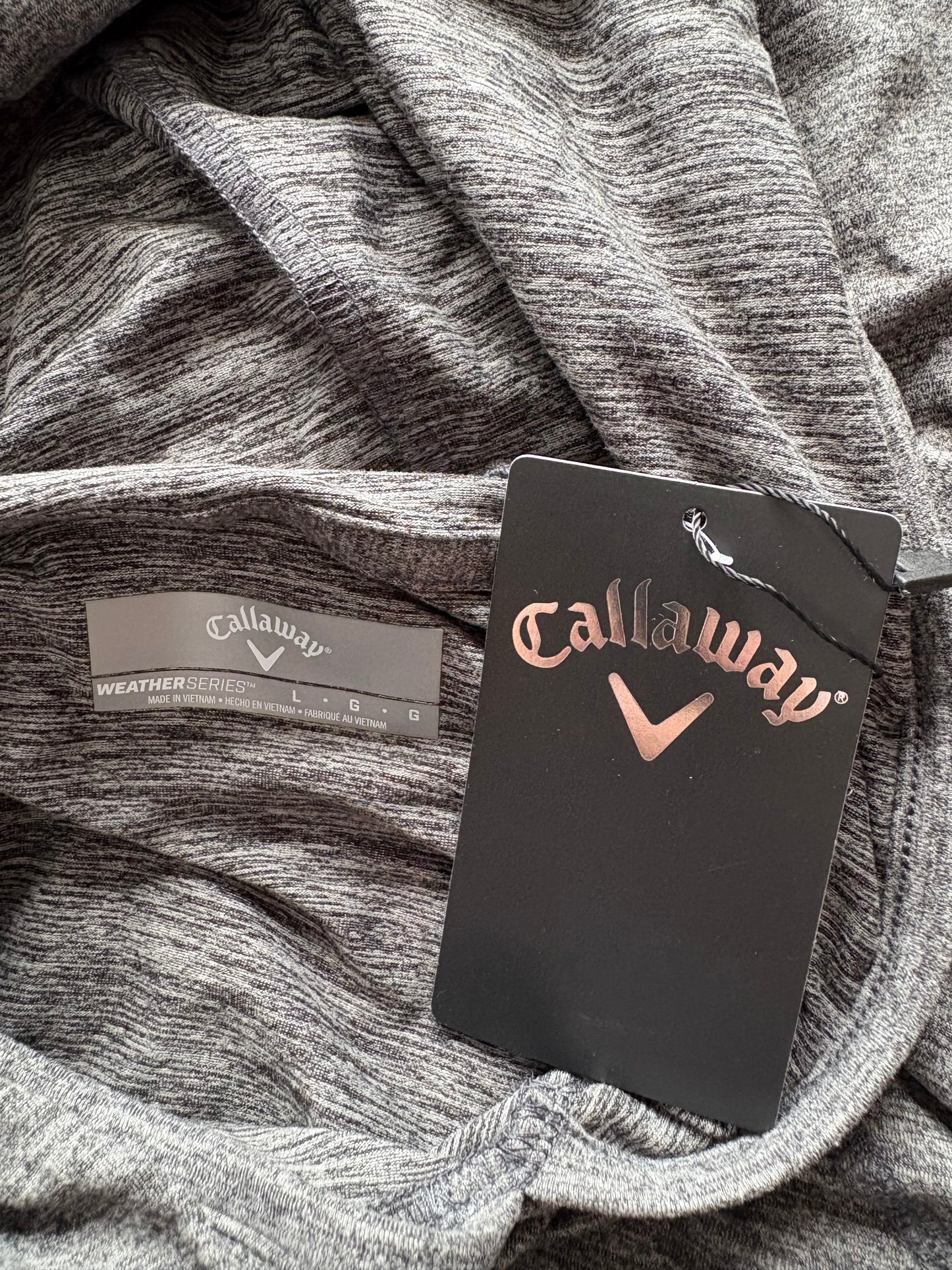 Callaway OTH Long Sleeve Hooded Top Colour Black Heather Size L