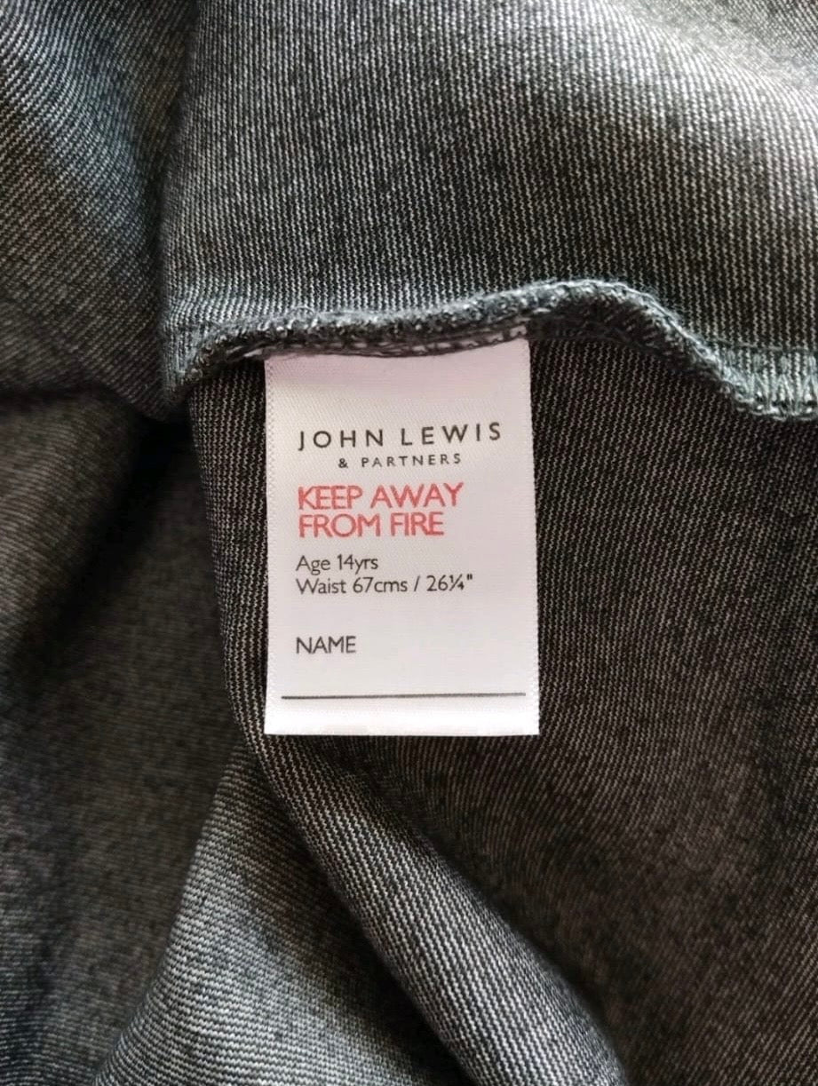 John Lewis Jersey Panel Pleated Skirt Colour Grey Size 14 Years