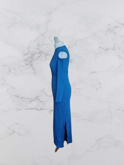 Missguided Maternity Cold Shoulder Midi Dress Colour Cobalt Blue Size 8