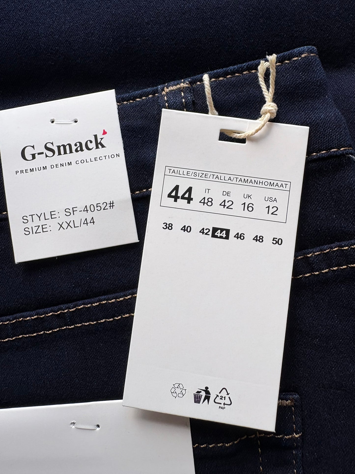 G-Smack Long Denim Skirt Colour Dark Denim Size 16