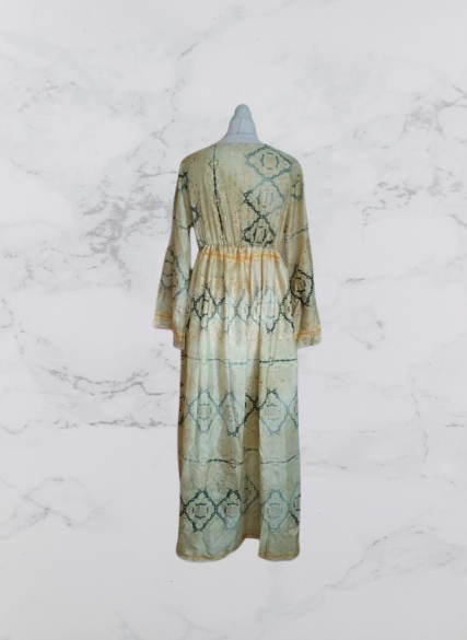 Cherish Long Sleeve Boho Dress Colour Yellow Multi One Size 8-16