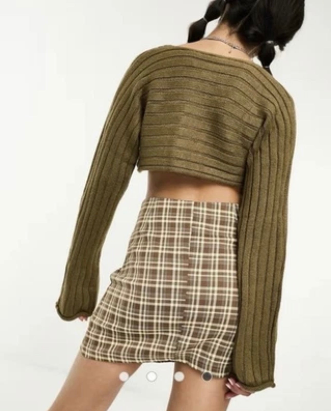 Daisy Street Lace Up Mini Skirt Colour Brown/ Cream Size 6