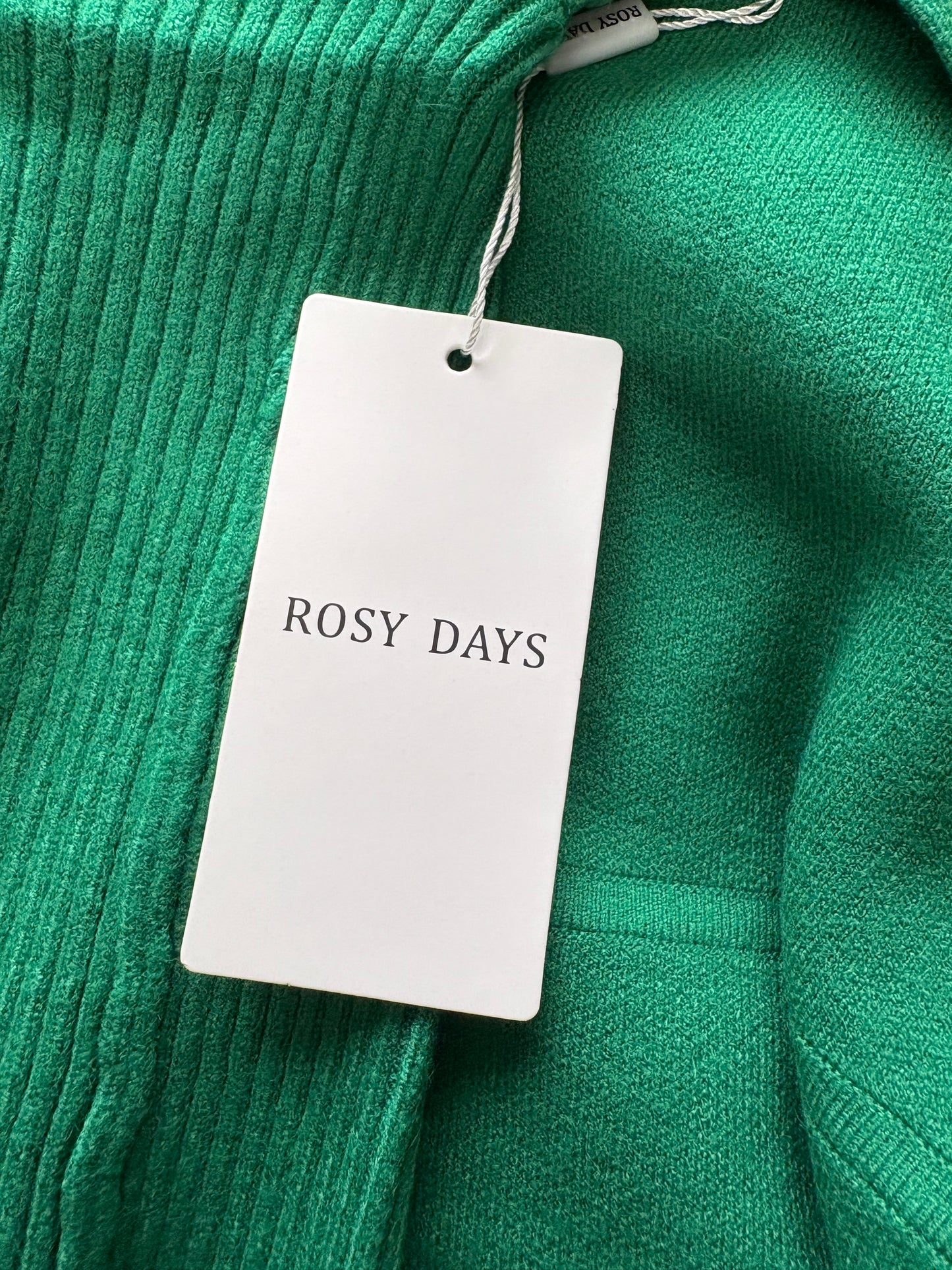 Rosy Days Roll Neck Jumper Dress Colour Green One Size 12-22