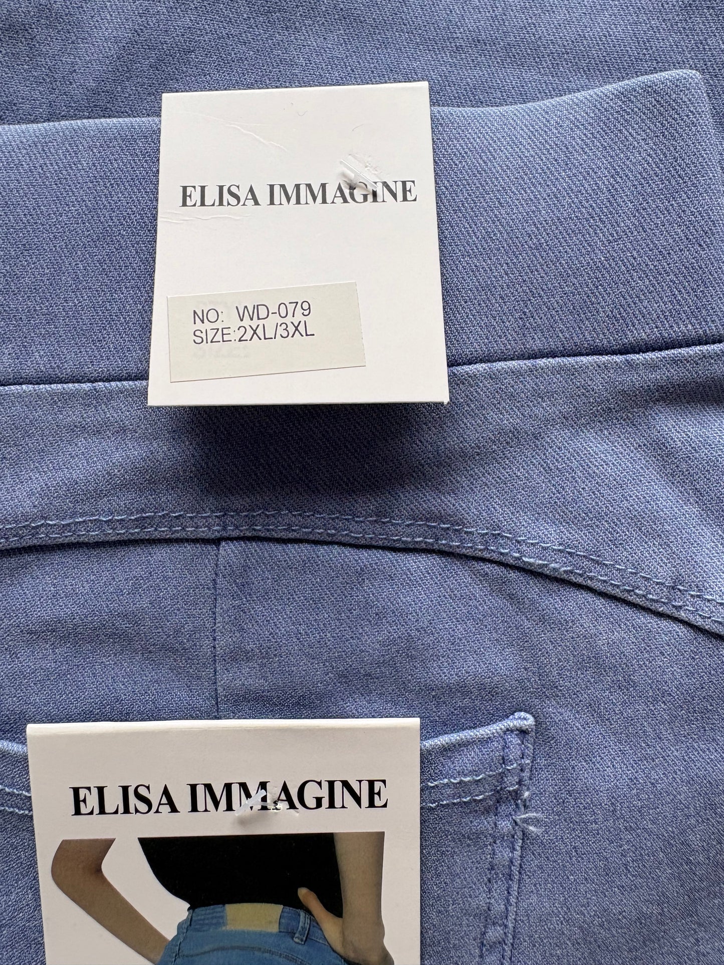 Elisa Immagine Jeggings Colour Denim Blue Size 2XL/3XL One Size 12-16