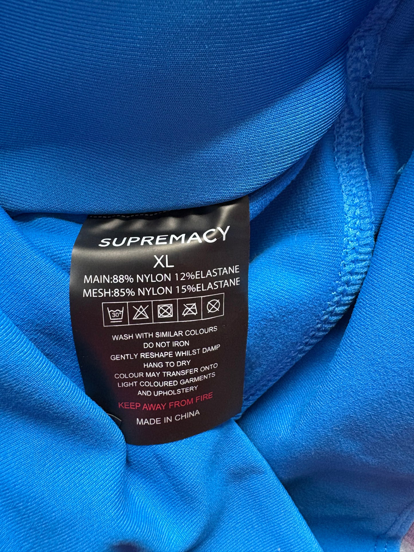 Supremacy Peak Longline Bra Top Colour Blue Size XL