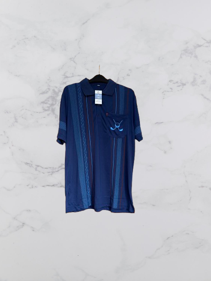 Be Lucky Short Sleeve Polo Shirt Colour Navy Size L