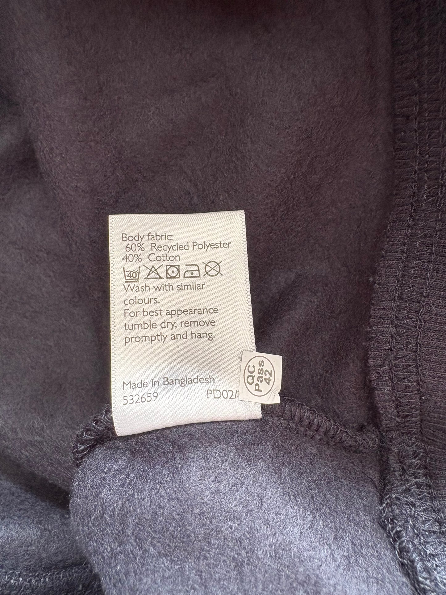 John Lewis Anyday Sweatshirt Colour Navy Size 38 Inches