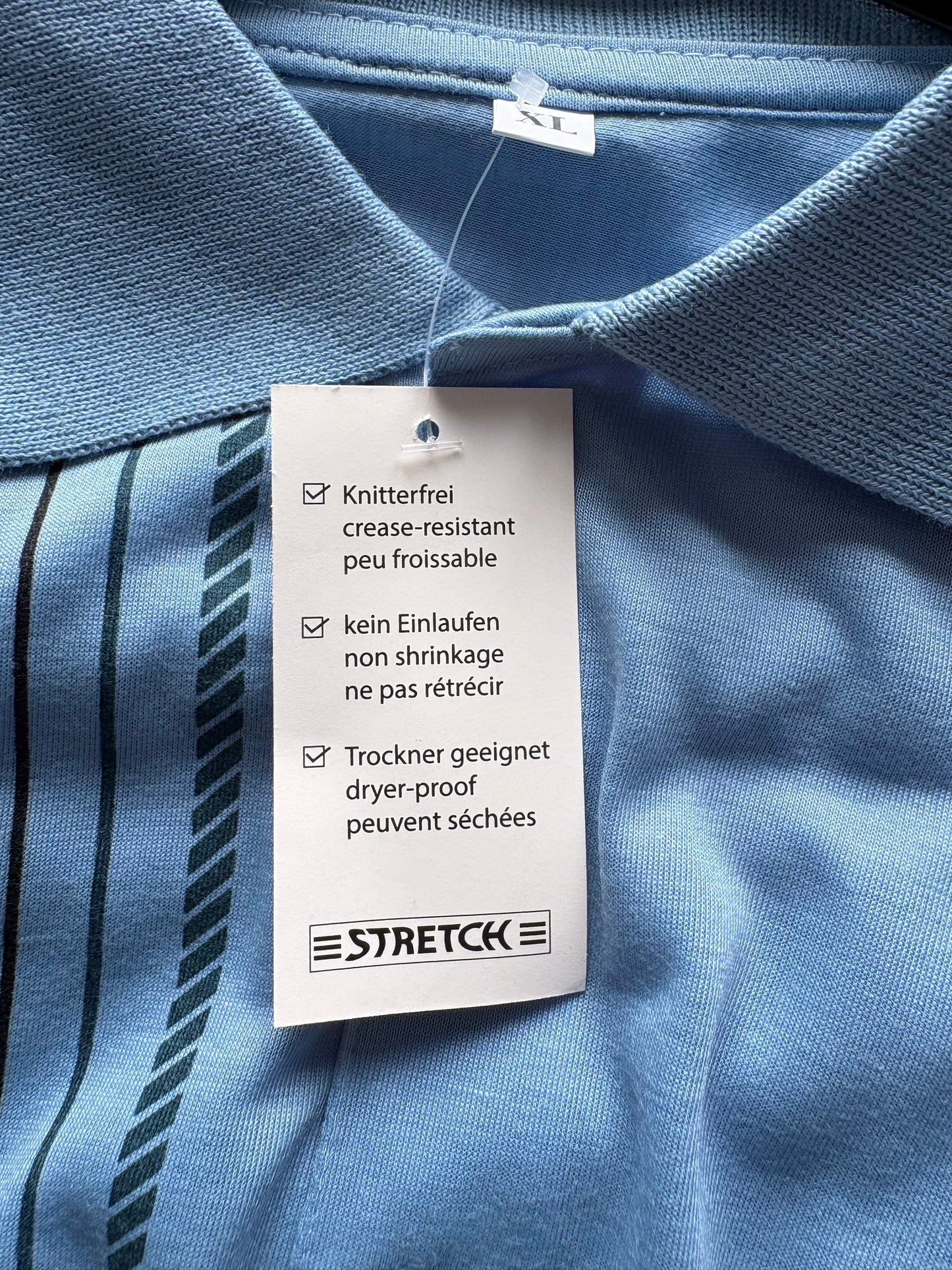 Be Lucky Short Sleeve Polo Shirt Colour Light Blue Size XL