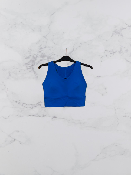 Supremacy Peak Longline Bra Top Colour Blue Size L