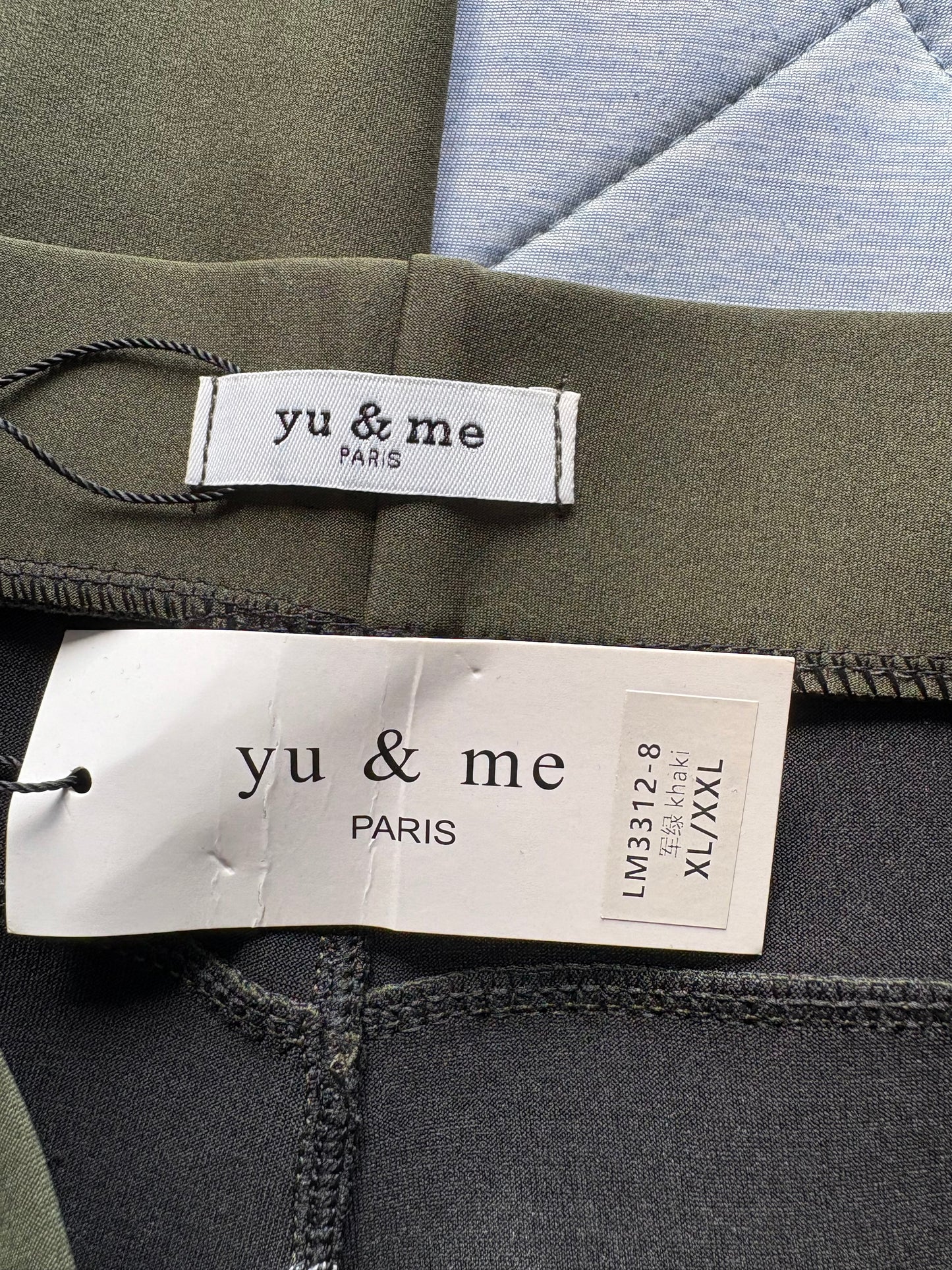 Yu & Me Paris Scuba Trousers Colour Khaki Size XL/XXL One size 10-16