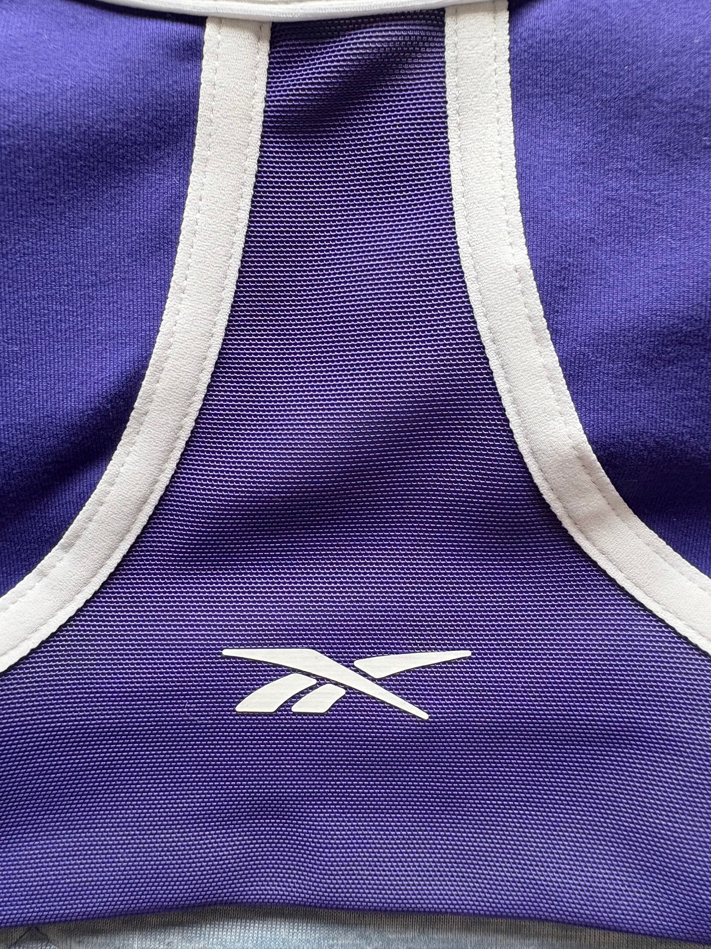 Reebok Lux Racerback Sports Bra Colour Purple Size 4-6