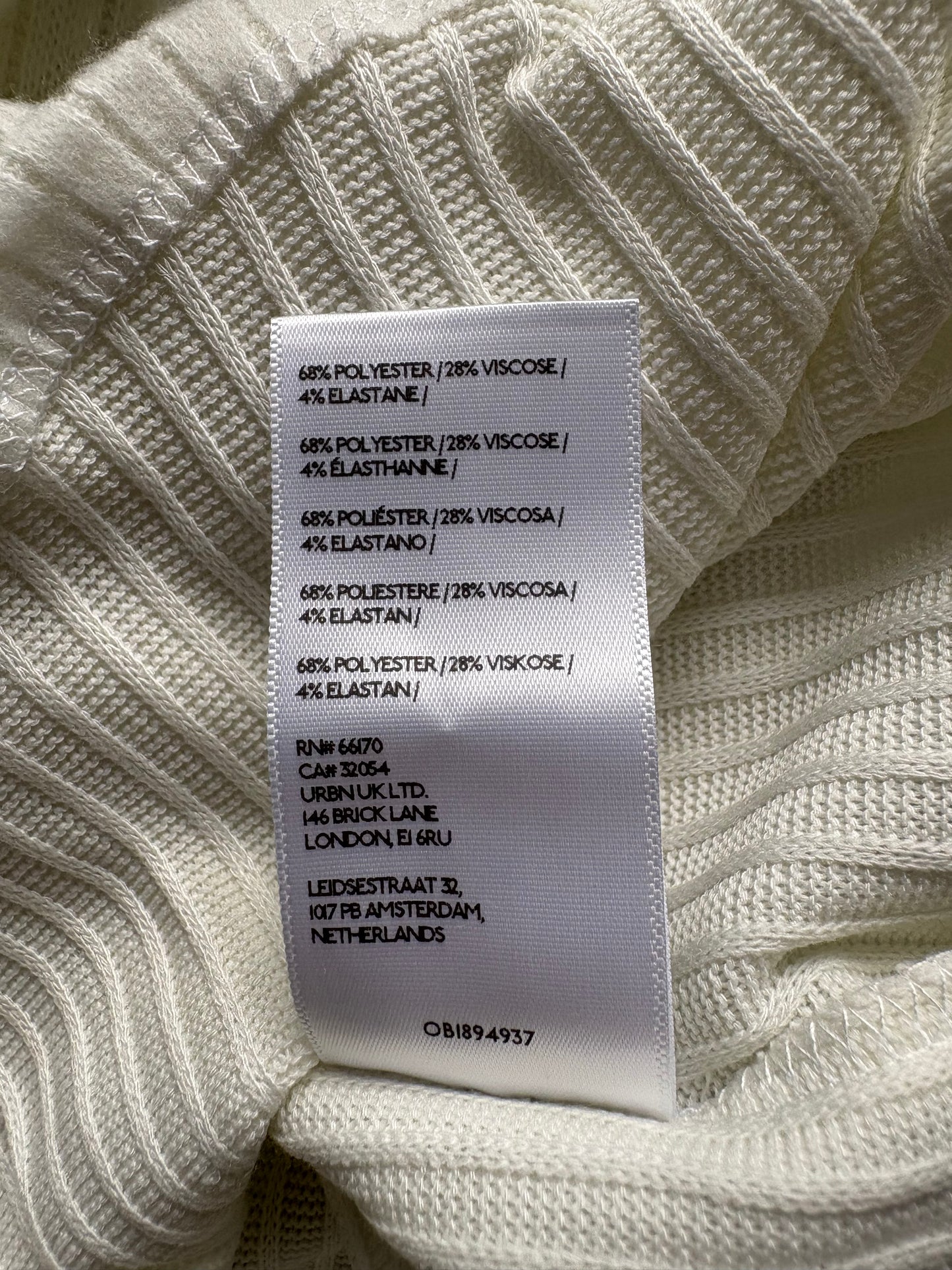 Urban Outfitters Silence + Noise Cookie Cosy Midi Dress Colour Cream Size XXS